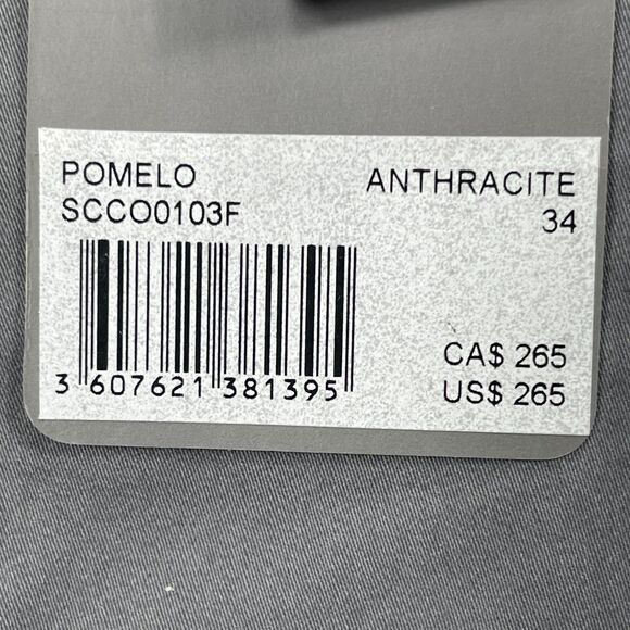 Zadig & Voltaire Pomelo Pants Womens 34 Gray Striped Cotton Mid-Rise Button-Fly - Picture 5 of 16